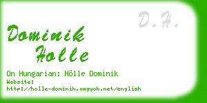 dominik holle business card